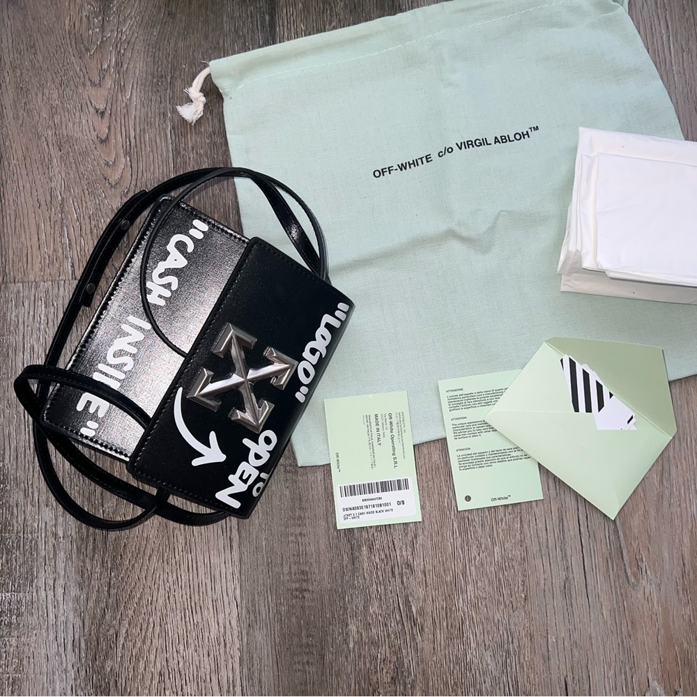 NWT rare Off White Cash Only Jitney bag - Picture 4 of 14